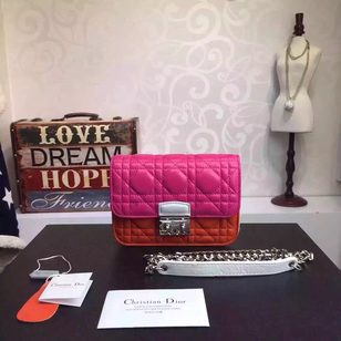 Lamb skin leather MISS DIOR mini chain shoulder bag