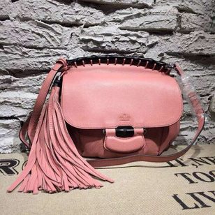 Bamboo tassel shoulder bag original leather