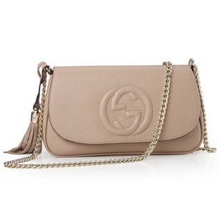 Leather flap bag