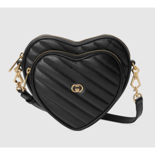 INTERLOCKING G MINI HEART SHOULDER BAG