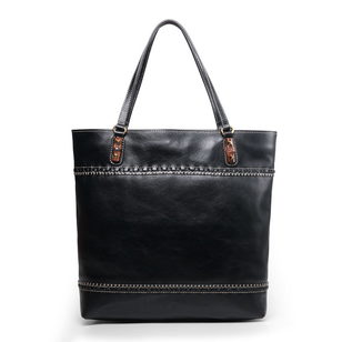 Black leather  tote