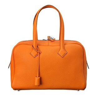 Victoria ii  Orange Taurillon Clemence Leather