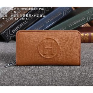 Original leather zipper wallet