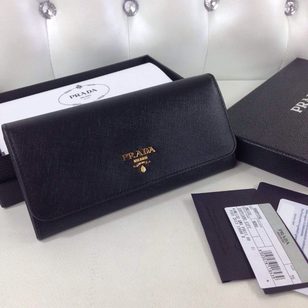 Saffiano Leather Long Wallet