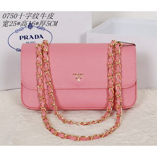 Saffiano leather chain clutch