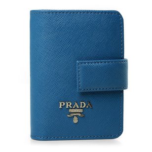 Blue Saffiano Leather Card Holder