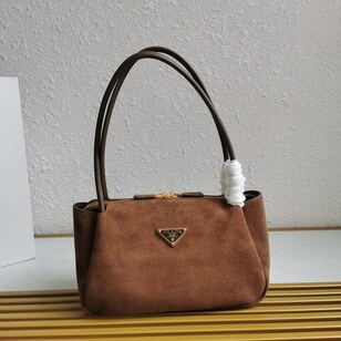 Medium suede shoulder bag