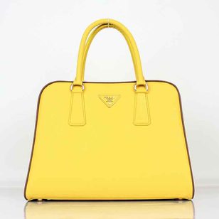 Saffiano Leather Metal Frame Closure Handle Bag