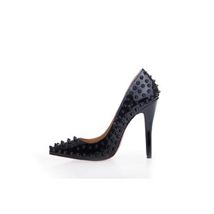 Black Patent Leather Rivets Pump