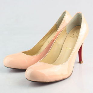 Pink Patent Leather Round-end Pump