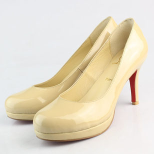 Nude Patent Leather Platform Pump