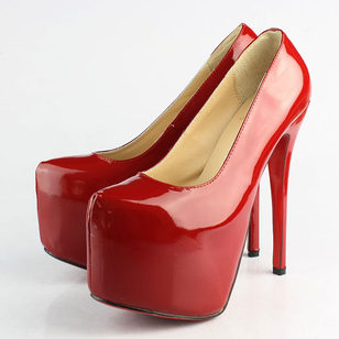 Red Patent Leather Platform Pump