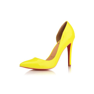 Yellow Patent Leather Pump