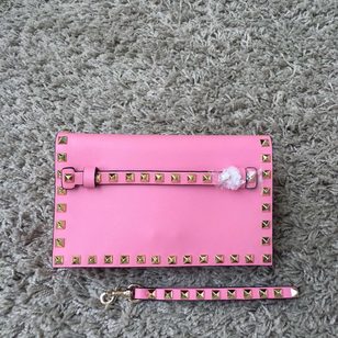 leather rockstud clutch