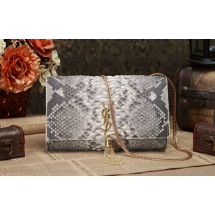 Real snake leather Clutch with Metal Tassel