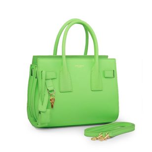 Green leather handle bag