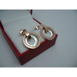 Bvlgari Rose Gold & Mother of Pearls Double Rings Earrings