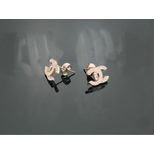 Chanel Rose Gold Double C with Little Diamond Earrings
