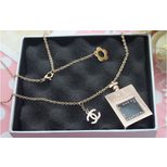 Chanel Glass Perfume Bottle Charm Necklace