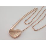 Cartier Heart & Pipe Pendant Necklace