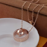 Cartier Rose Gold Double Pendants Necklace