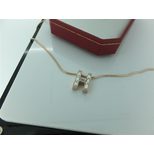 Hermes H Letter with Diamond Pendant Necklace