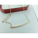 Hermes Bar with H Letter Pendant Necklace