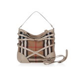 Burberry SMALL BRIDLE HOUSE CHECK BELTED HOBO BAG