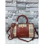 Burberry Coating canvas leather boston bag