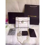 Bvlgari Smooth skin leather Serpenti snake logo flap bag