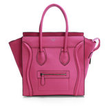 Celine Resort 2012 Fluorescence Pink Top Handle Luggage Tote Bag