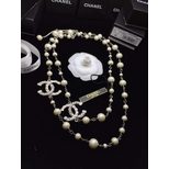 Chanel Black pearl long necklace