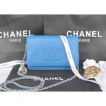 Chanel Blue leather flap bag