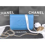 Chanel Blue leather flap bag