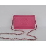 Chanel Fuchsia leather flap bag