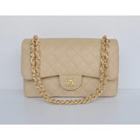 Chanel Caviar leather with gold chain jumbo flap bag