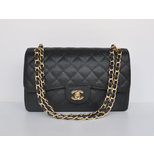 Chanel Chanel Caviar leather with gold chain jumbo flap bag