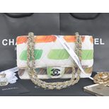 Chanel Canvas color combo small flap bag