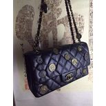 Chanel Original lamb skin leather badge flap bag