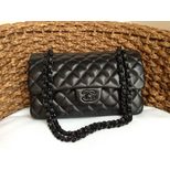 Chanel Lamb skin leather flap bag original metal hardware