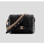 Chanel Real python leather flap bag