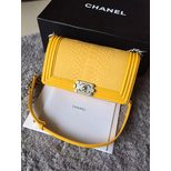 Chanel real python leather chain edge LeBoy bag 25CM