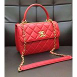 Chanel original lambskin leather flap handle bag