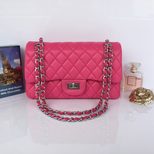 Chanel Fuchsia lamb skin leather reissue flap bag