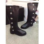 Chanel Original calfskin leather double C turn lock logo long boots