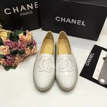 Chanel white patent leather espadrilles loafers