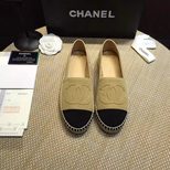 Chanel beige suede leather espadrilles loafers