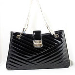 Chanel Black Patent Chain Bag