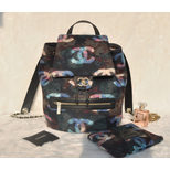 Chanel Flower pattern fabric backpack