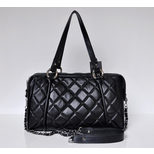 Chanel Black Quilting Lamb Skin Leather Chain Shoulder Bag